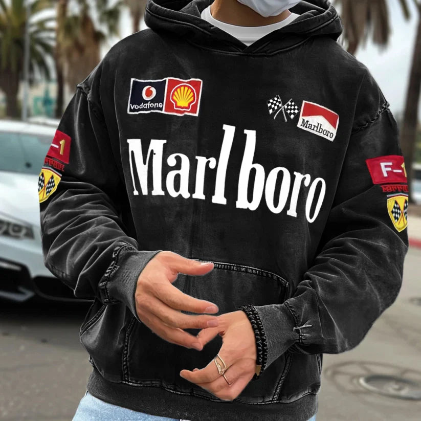 Unisex Retro Racing Suit Oversized Hoodie